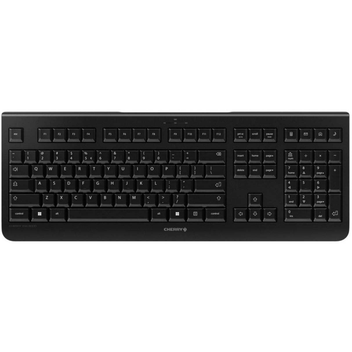 Cherry kw 3000, clavier (noir, disposition européenne (qwerty), dôme en caoutchouc, 2,4 GHz)
