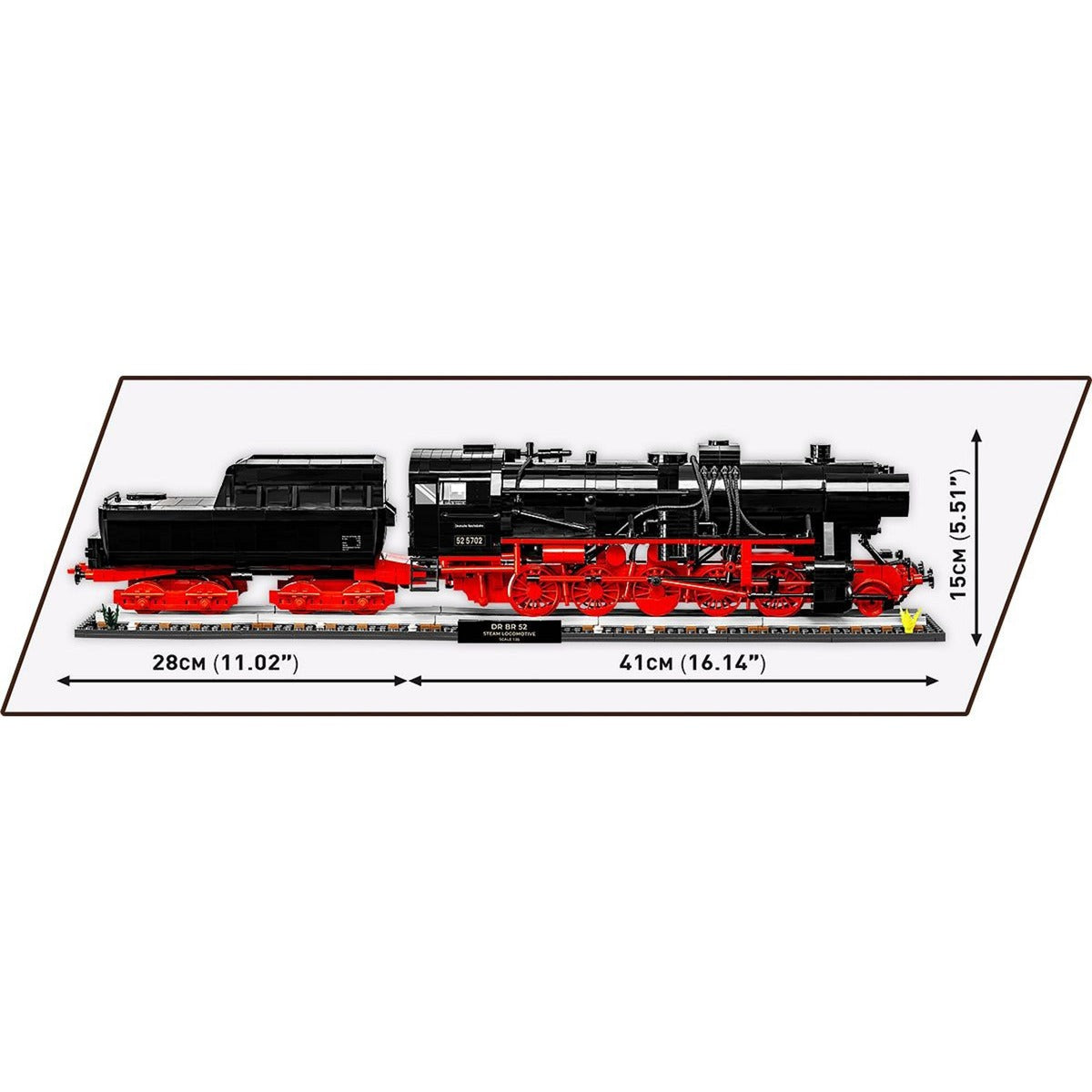 Cobi dr br 52 steam locomotive railway semaphore constructiespeelgoed (-6287, schaal 1:35)