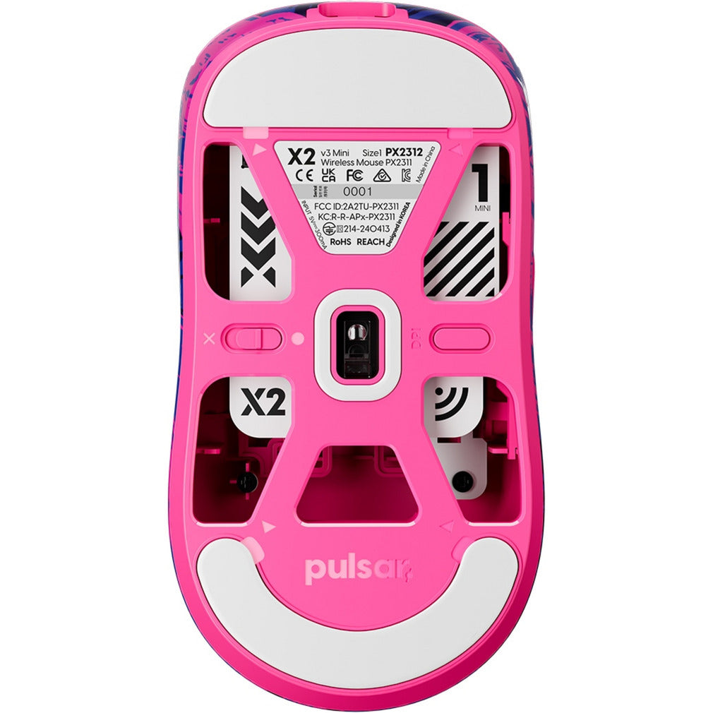 Pulsar x2 v3 mini souris de jeu sans fil - édition prx (lilas, 32 000 dpi)