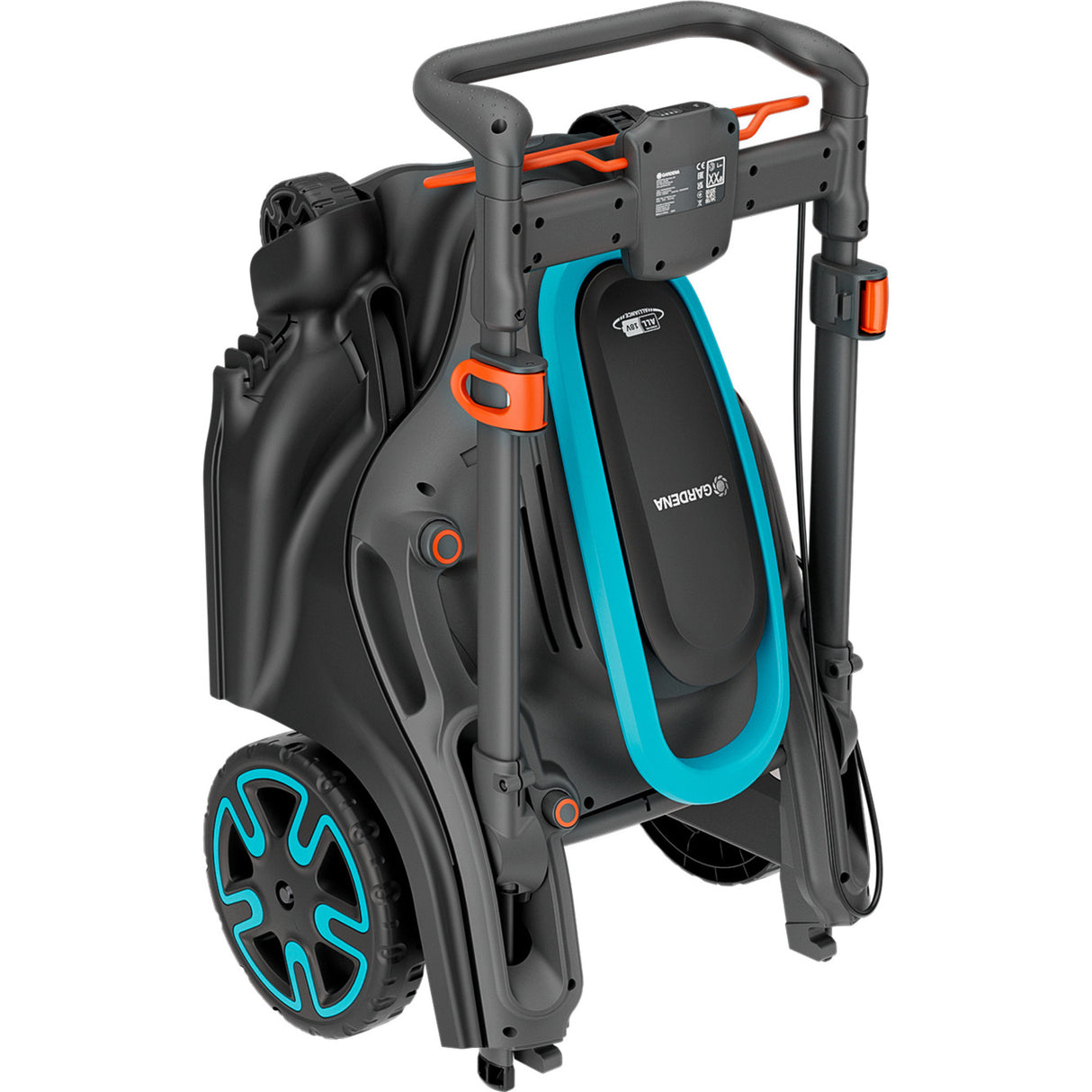 Gardena tondeuse à gazon powermax duo 46 36v (gris noir, 2x batterie et chargeur inclus)