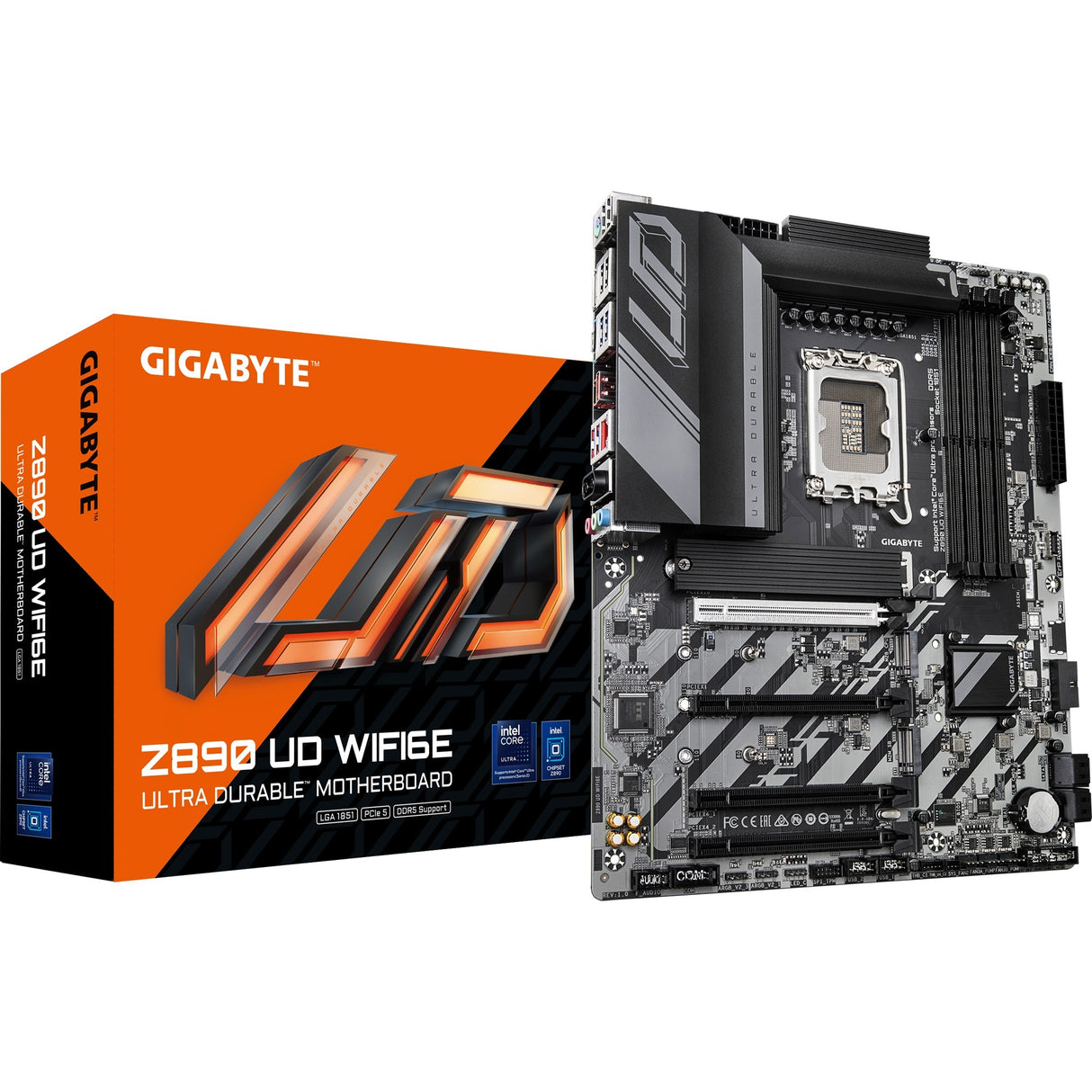 Carte mère Gigabyte Z890 UD WiFi 6E Socket 1851 (RAID, LAN 2,5 Go, WiFi 6E, BT, Son, ATX)