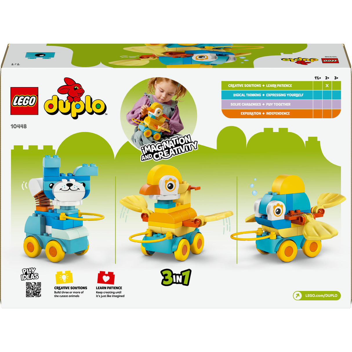 Lego Duplo 10448 Jouet 3 en 1 pour tout-petits Animaux sur roues