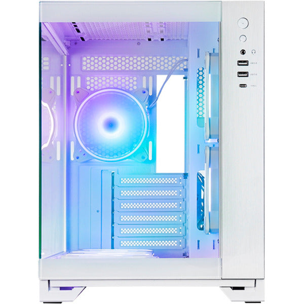 Boîtier Chieftec Visio Midi Tower (blanc | 2x USB-A | 1x USB-C | RVB | verre trempé)