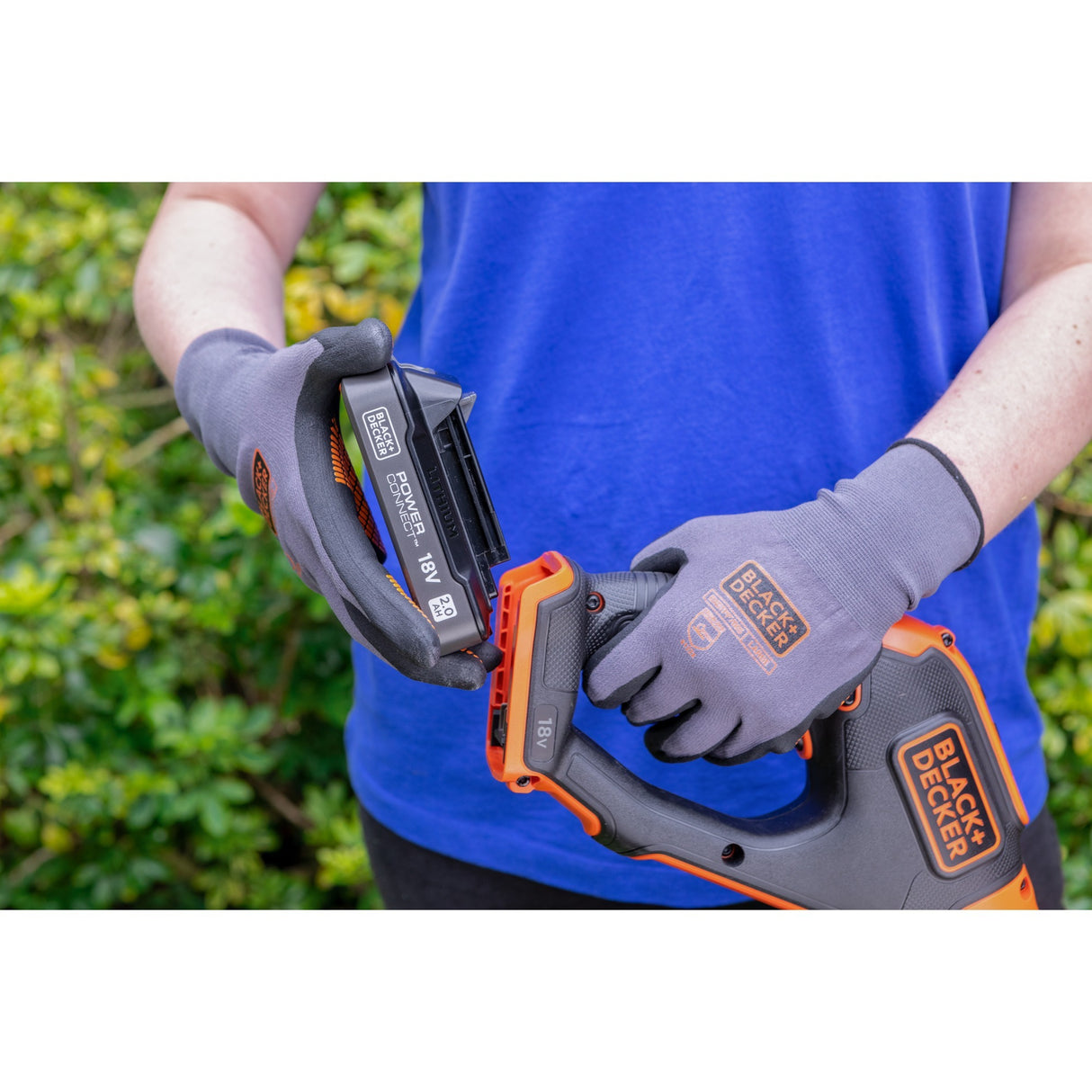 Coupe-herbe Black+decker 18v avec 2 lames et coupe-herbe à batterie (noir orange, 25 cm, batterie incluse)