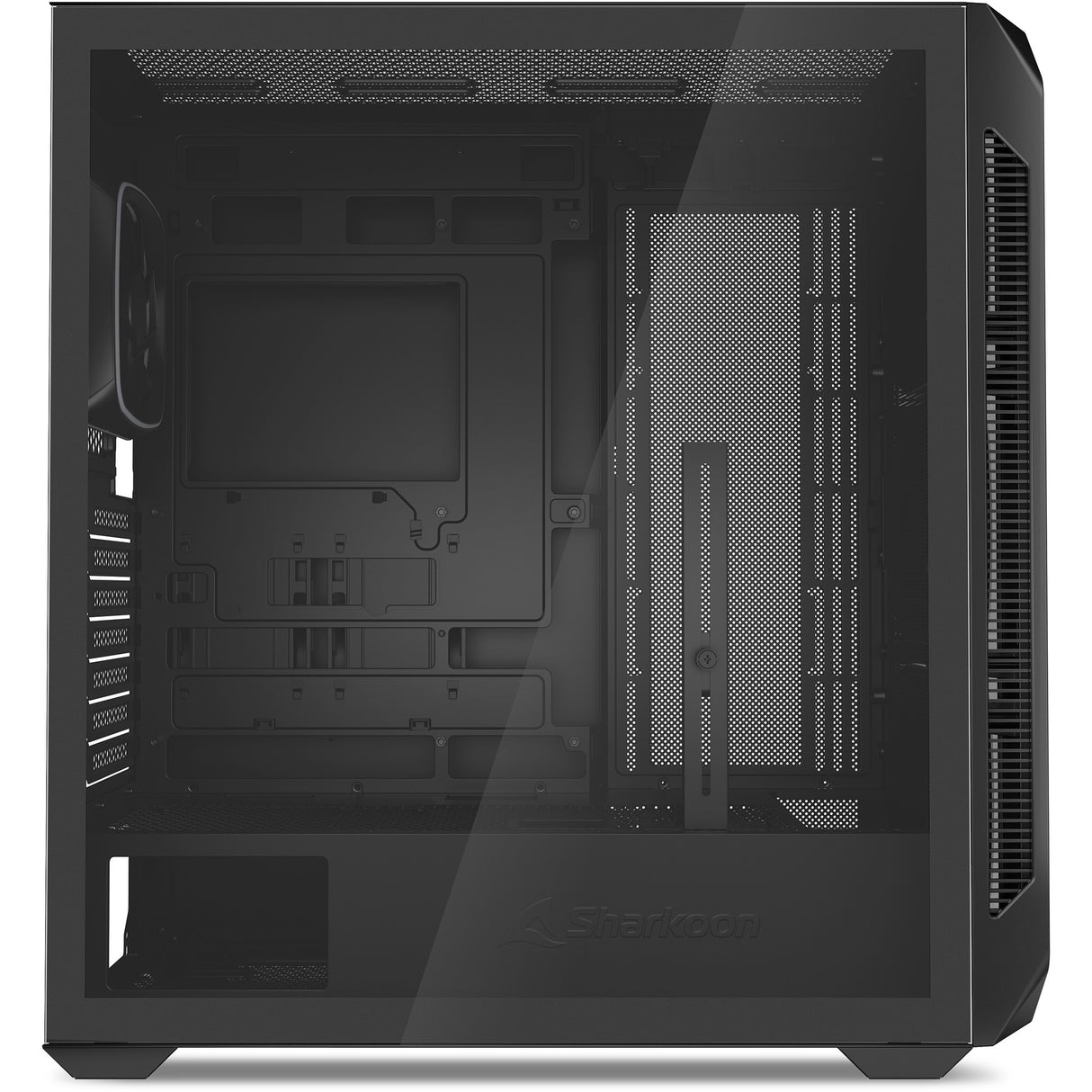 Boîtier tour midi Sharkoon ak5g rgb (noir | 2x usb-a | 1x usb-c | rgb | verre trempé)