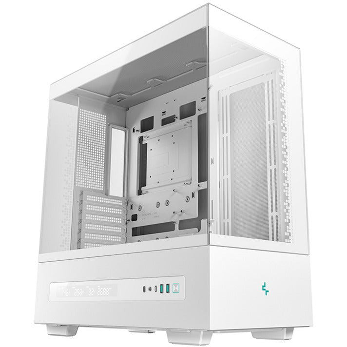 Boîtier tour midi numérique Deepcool ch690 (blanc | 2x USB-A | 1x USB-C | verre trempé)