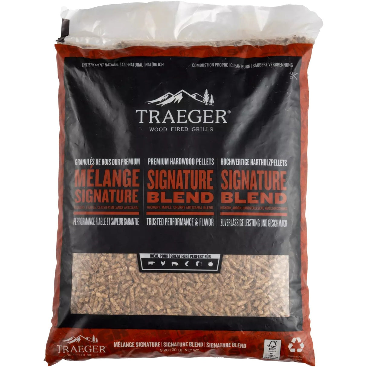 Granules de combustible de bois dur Traeger (9 kg)