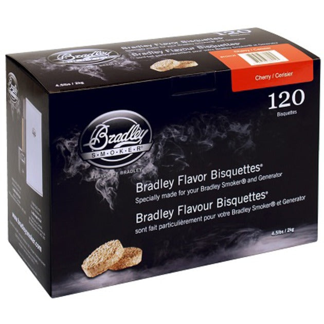 Briquettes de bois de cerisier Bradley bois de fumage (120 pièces)