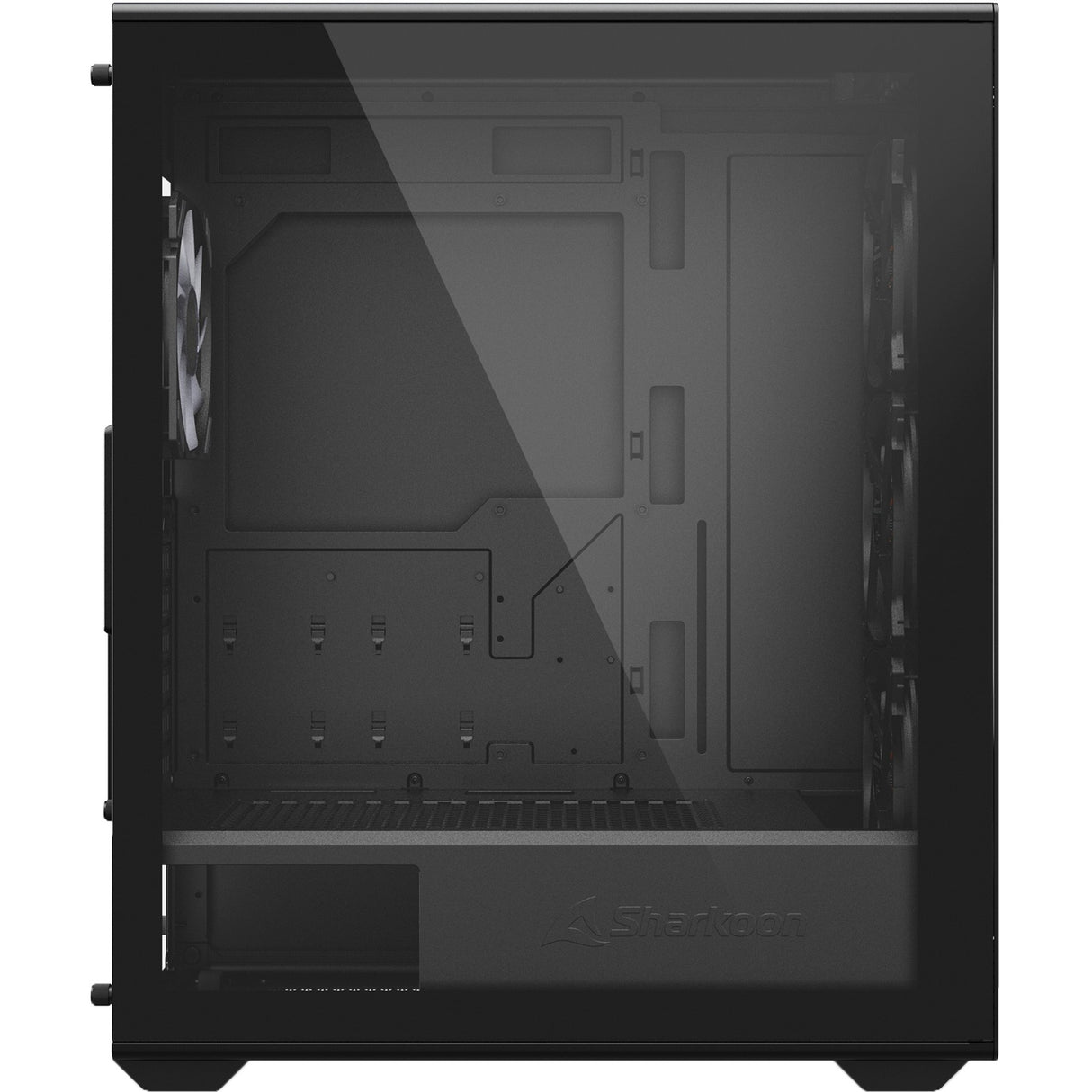 Sharkoon VK2 RGB MIDI Tower boîtier (noir | 2x USB-A | RGB | verre trempé)