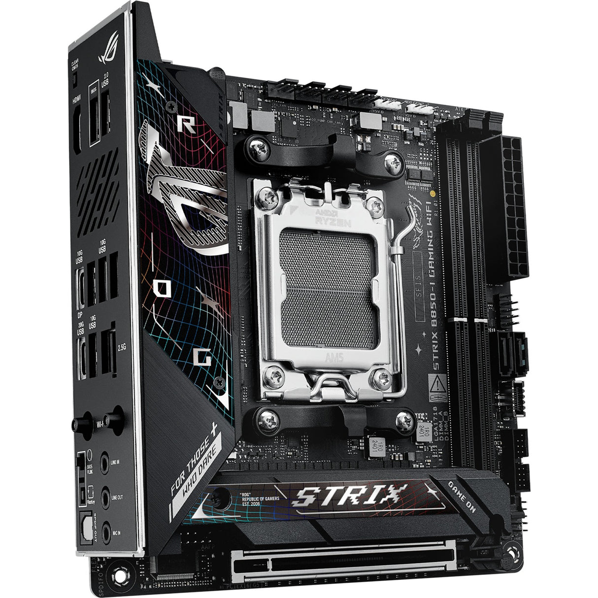 Carte mère Asus ROG Strix B850-I Gaming Wi-Fi Socket AM5 (2,5 Go-LAN, Wi-Fi 7, BT, son, Mini-ITX)