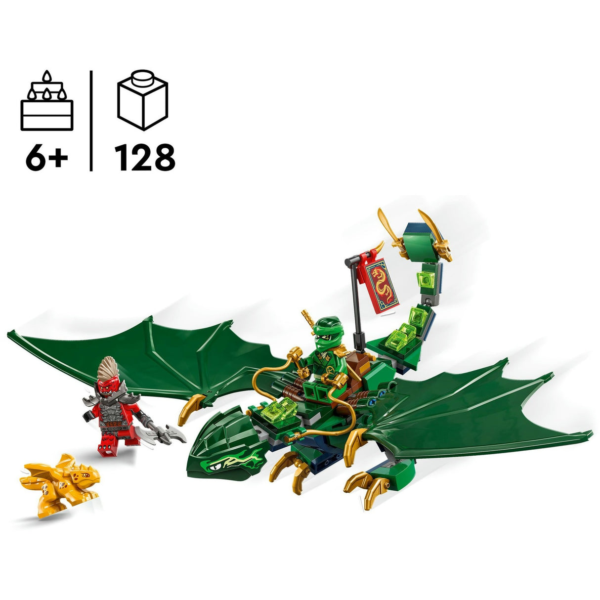 Lego 71829 Ninjago Lloyd's Dragon de la forêt verte | 2 pièces
