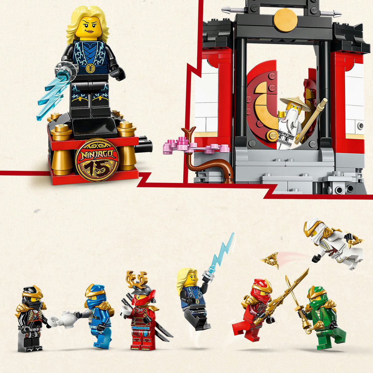 Lego Ninjago 71866 Présentoir 15e anniversaire avec personnages ninja