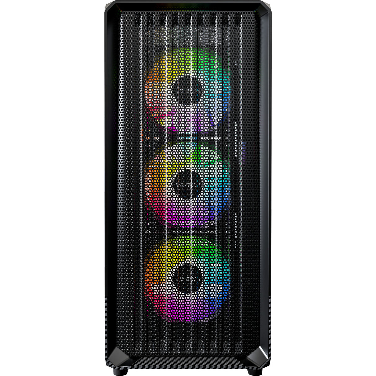 Boîtier tour midi Montech x5 (noir | 2x USB-A | 1x USB-C | verre trempé)