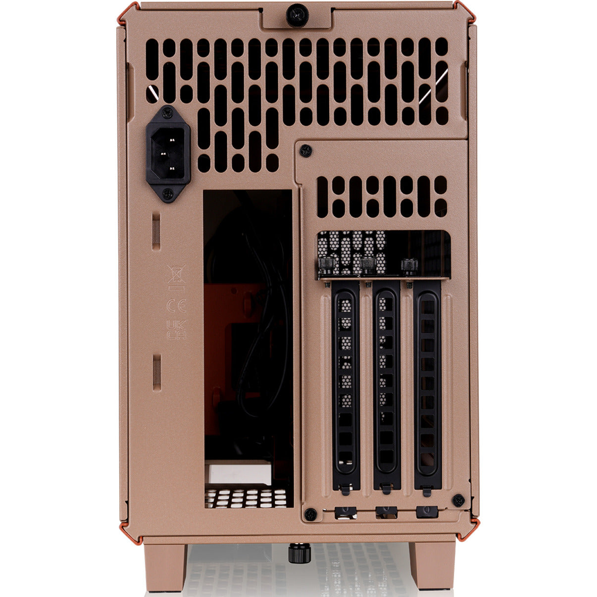 Thermaltake tr100 gravel sand mini tower behuizing (lichtbruin | 2x usb-a | 1x usb-c)