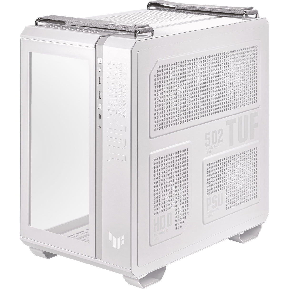 Boîtier tour midi Asus tuf gaming gt502 plus (blanc | 2x USB-A | 1x USB-C | verre trempé)