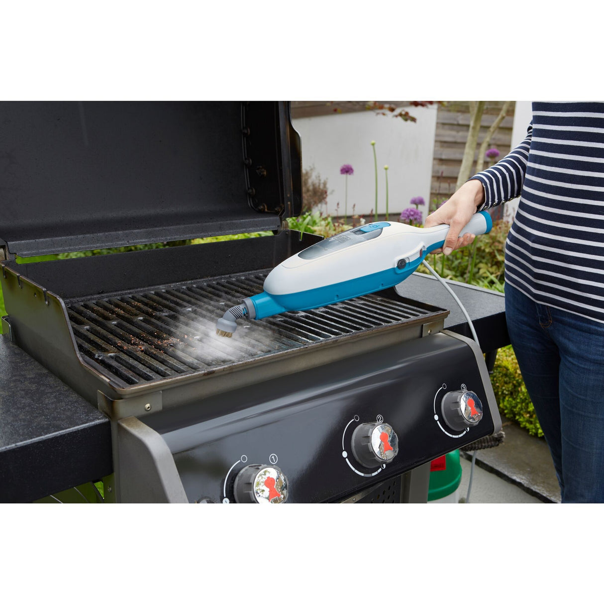 Black+Decker FSMH13E10-QS Balai vapeur 10 en 1 1 300 W avec accessoires Nettoyeur vapeur (Blanc)