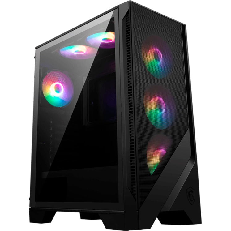 Boîtier tour midi MSI Mag Forge 120A Airflow (noir | 2x USB-A | RVB | Verre trempé)