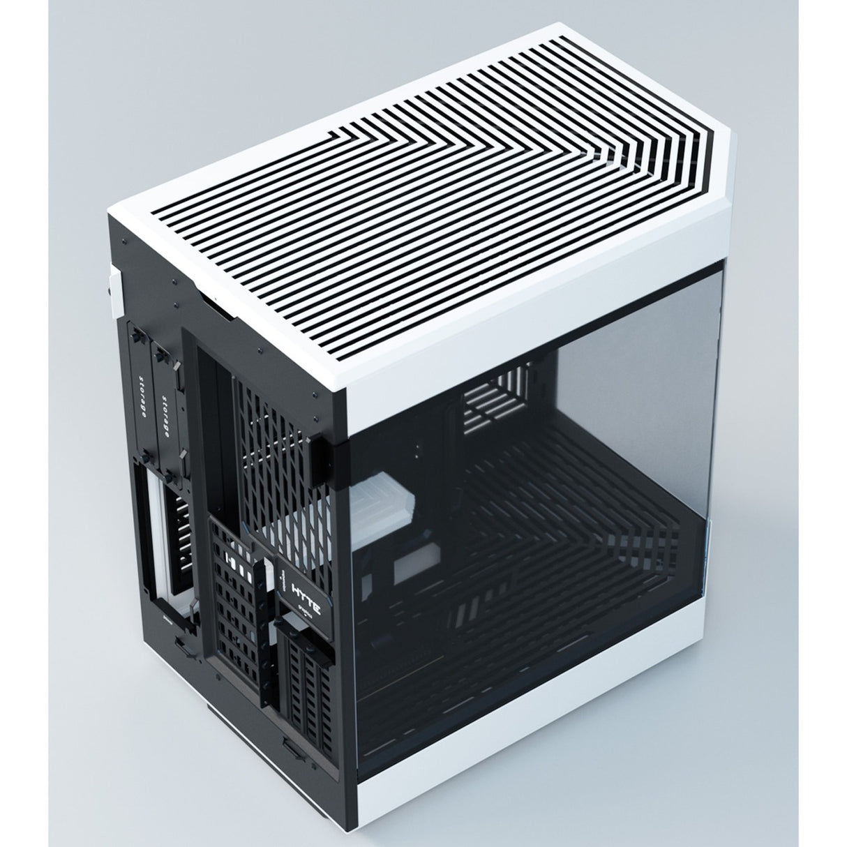 Boîtier tour midi Hyte y60 (blanc noir | 3x USB-A | verre trempé)