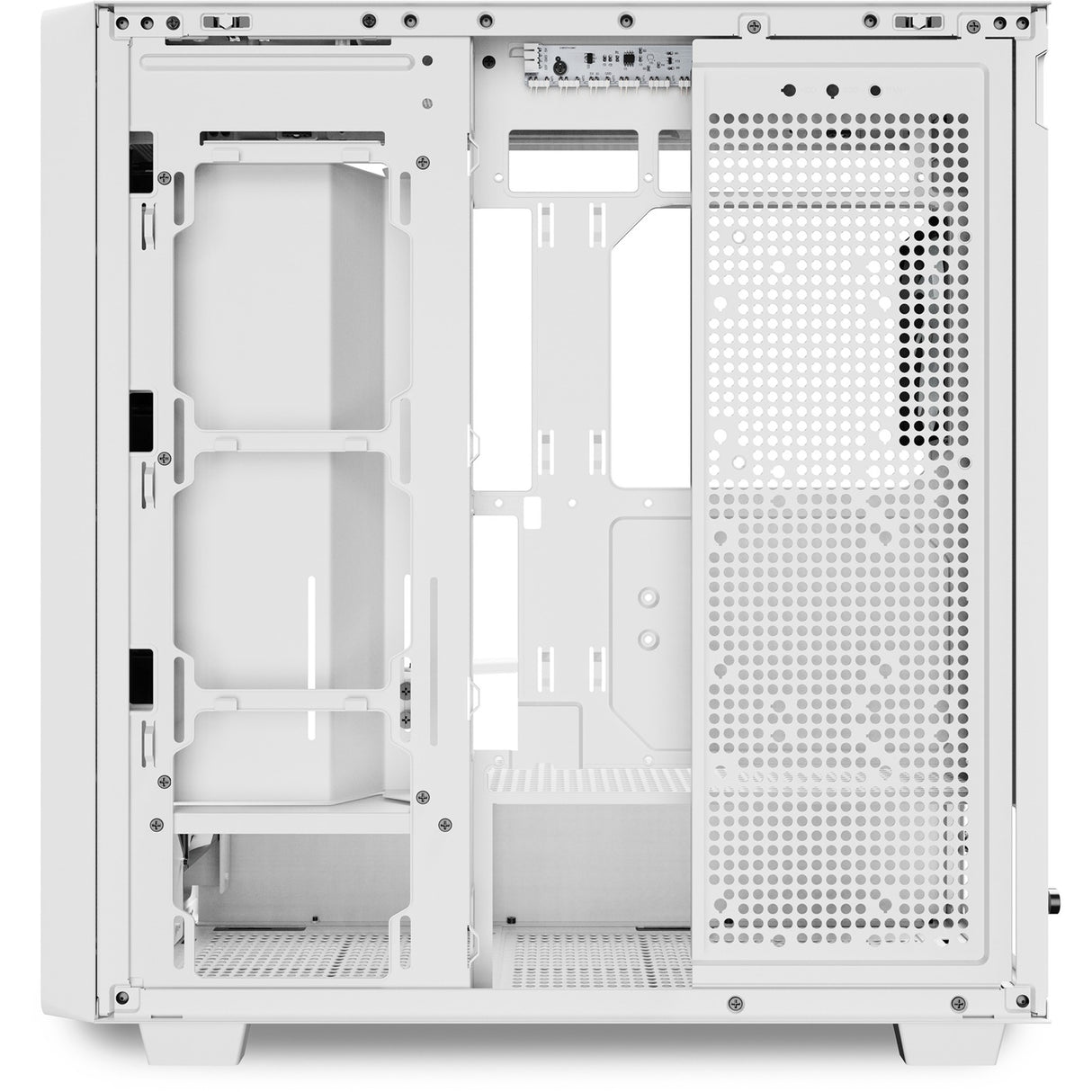 Boîtier tour midi Sharkoon rebel c70g rgb (couleur bois blanc | 2x usb-a | 1x usb-c | rgb | verre trempé)
