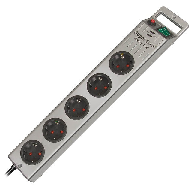 Brennerstuhl prise super-solide 5 voies argent 2,5m h05vv-f 3g1.5