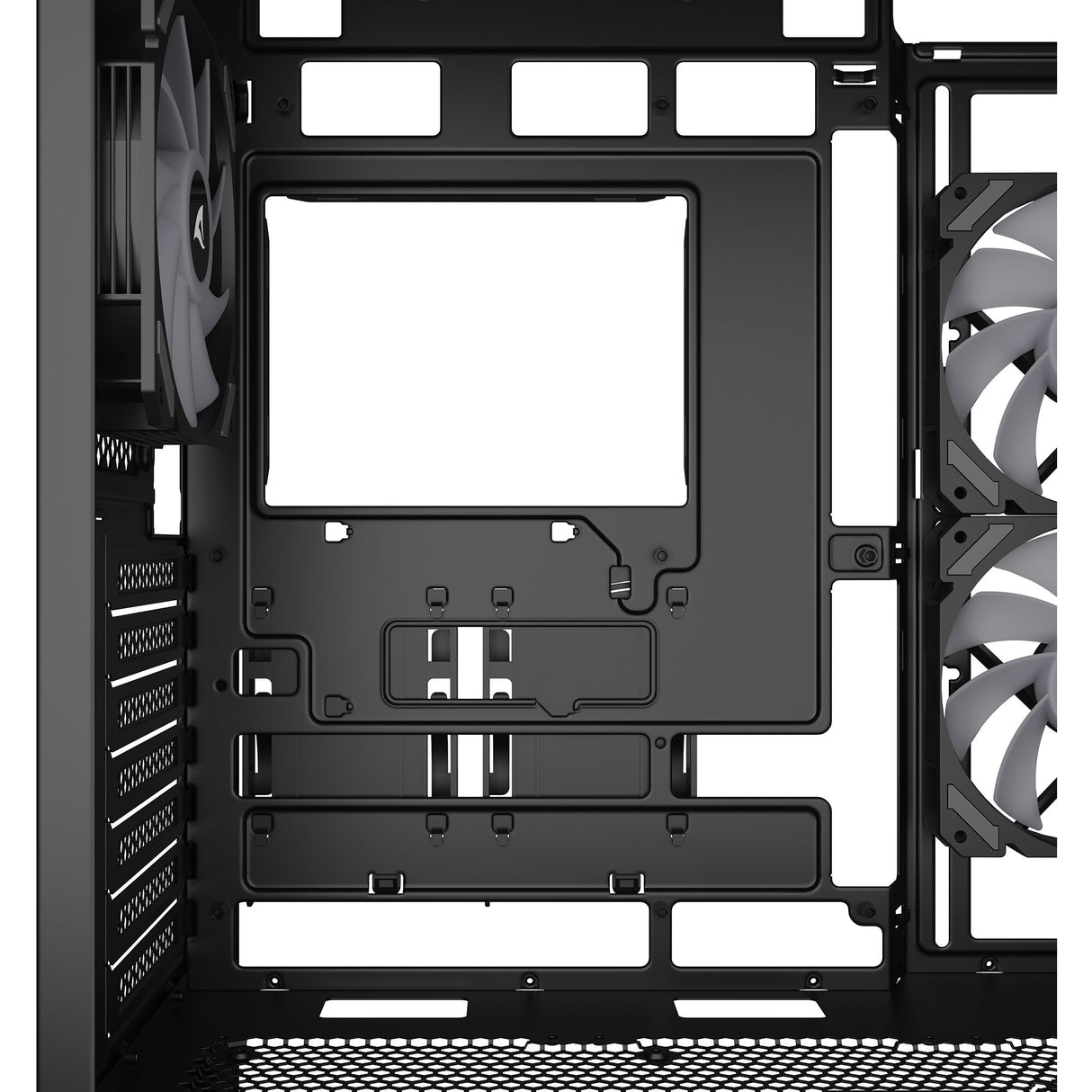Boîtier tour midi Sharkoon sk6 argb (noir | 2x usb-a | rgb | verre trempé)