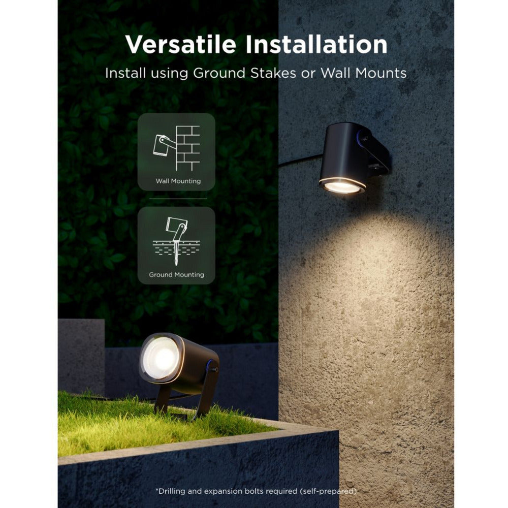 Les spots d'extérieur intelligents Govee comptent rgbicww - pack de 2 spots de jardin