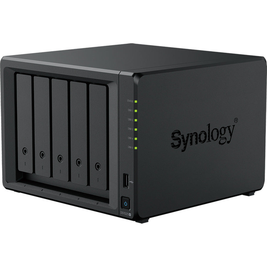 Synology diskstation ds1525+ nas (noir, 2x LAN, USB)