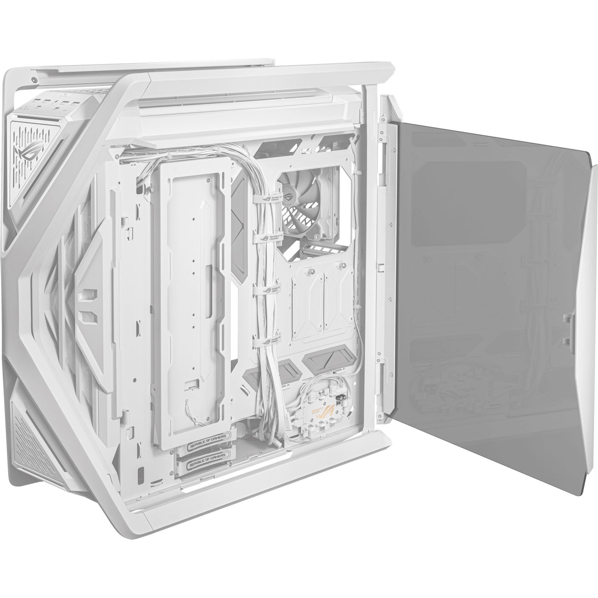 Boîtier grande tour Asus rog hyperion gr701 (blanc | 4x usb-a | 2x usb-c | rgb | verre trempé)