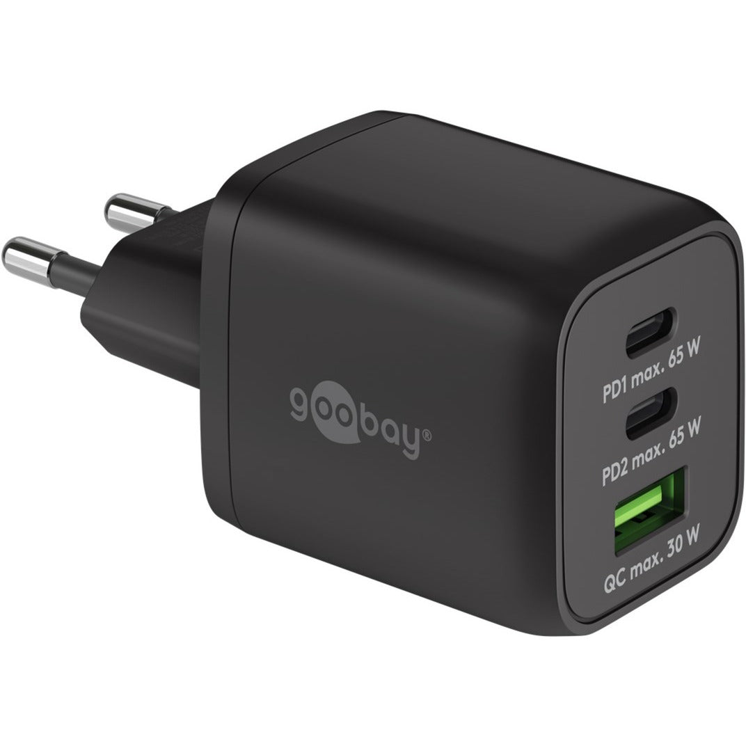 Goobay Chargeur rapide USB-C nano (65 W) et câble textile USB-C