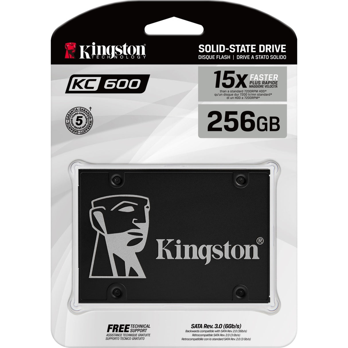 Kingston skc600 256g kc600 ssd, 256 go, 2.5, sata3, 3d v-nand tlc