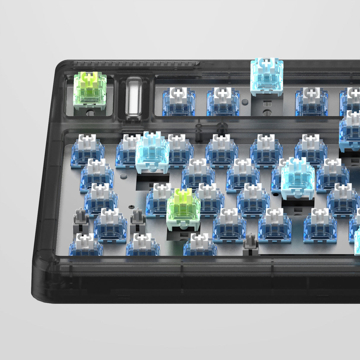 Clavier mécanique sans fil côté obscur Iqunix og80 (noir, disposition américaine (qwerty), marron gateron, 80 % (tkl), LED RVB, échangeable à chaud, pbt, 2,4 GHz | Bluetooth 5.1 | USB-C)