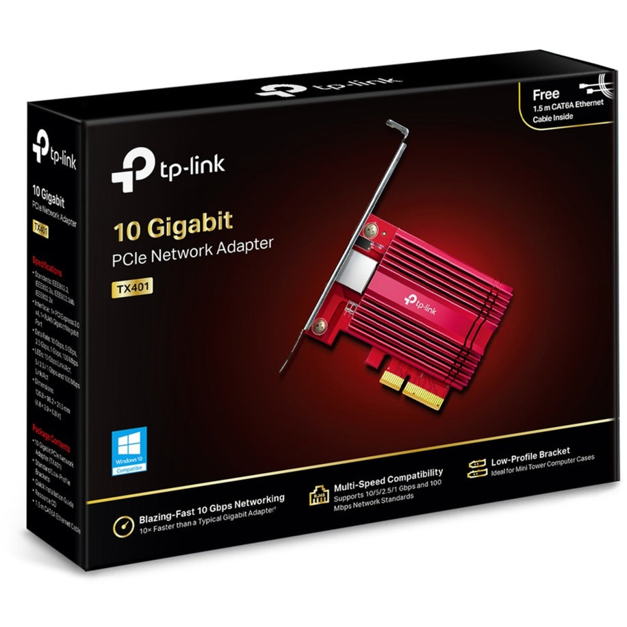 Adaptateur réseau Tp-Link TX401 Gigabit PCI Express (rouge)