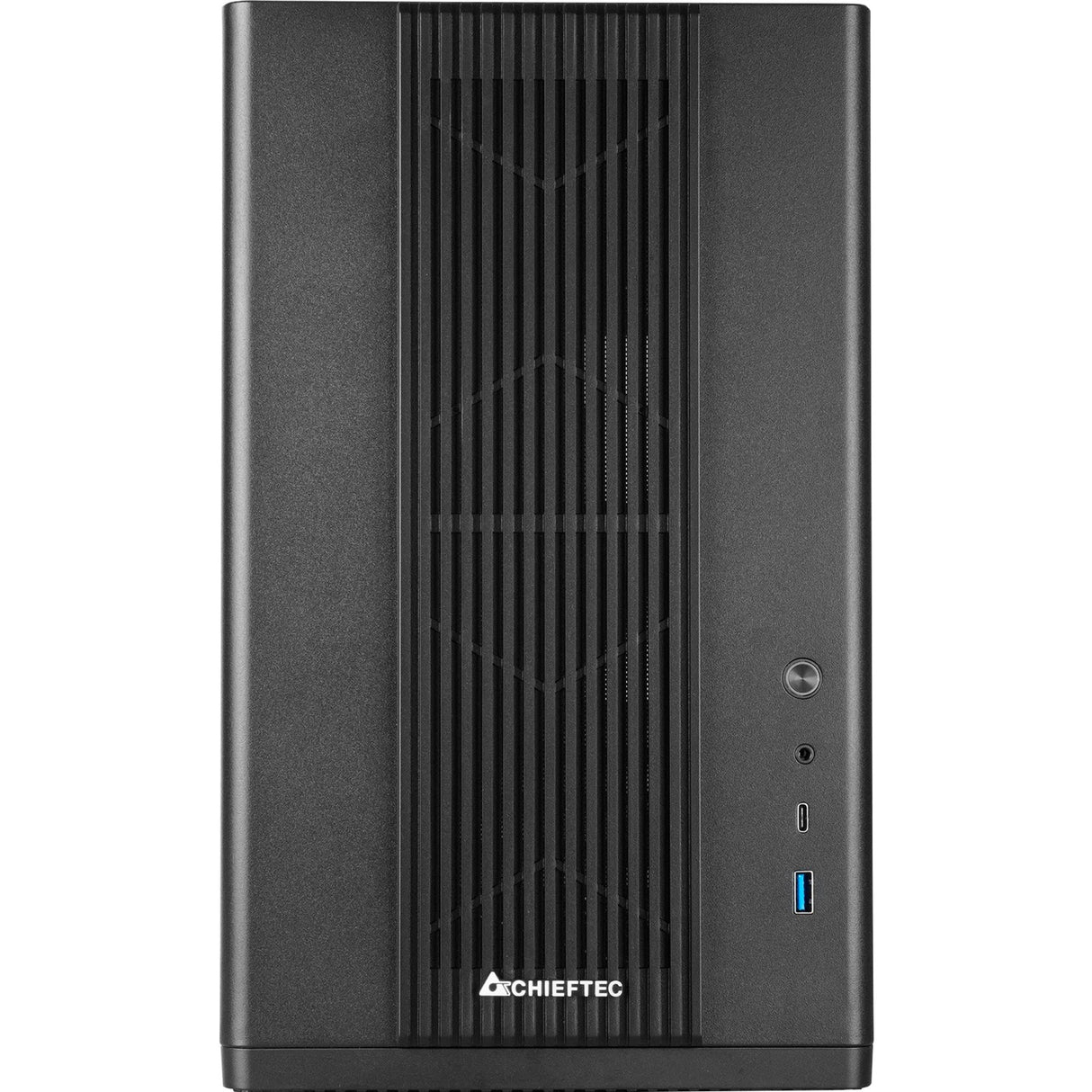 Boîtier mini tour Chieftec bx-mesh (noir | 1x USB-A | 1x USB-C | verre trempé)