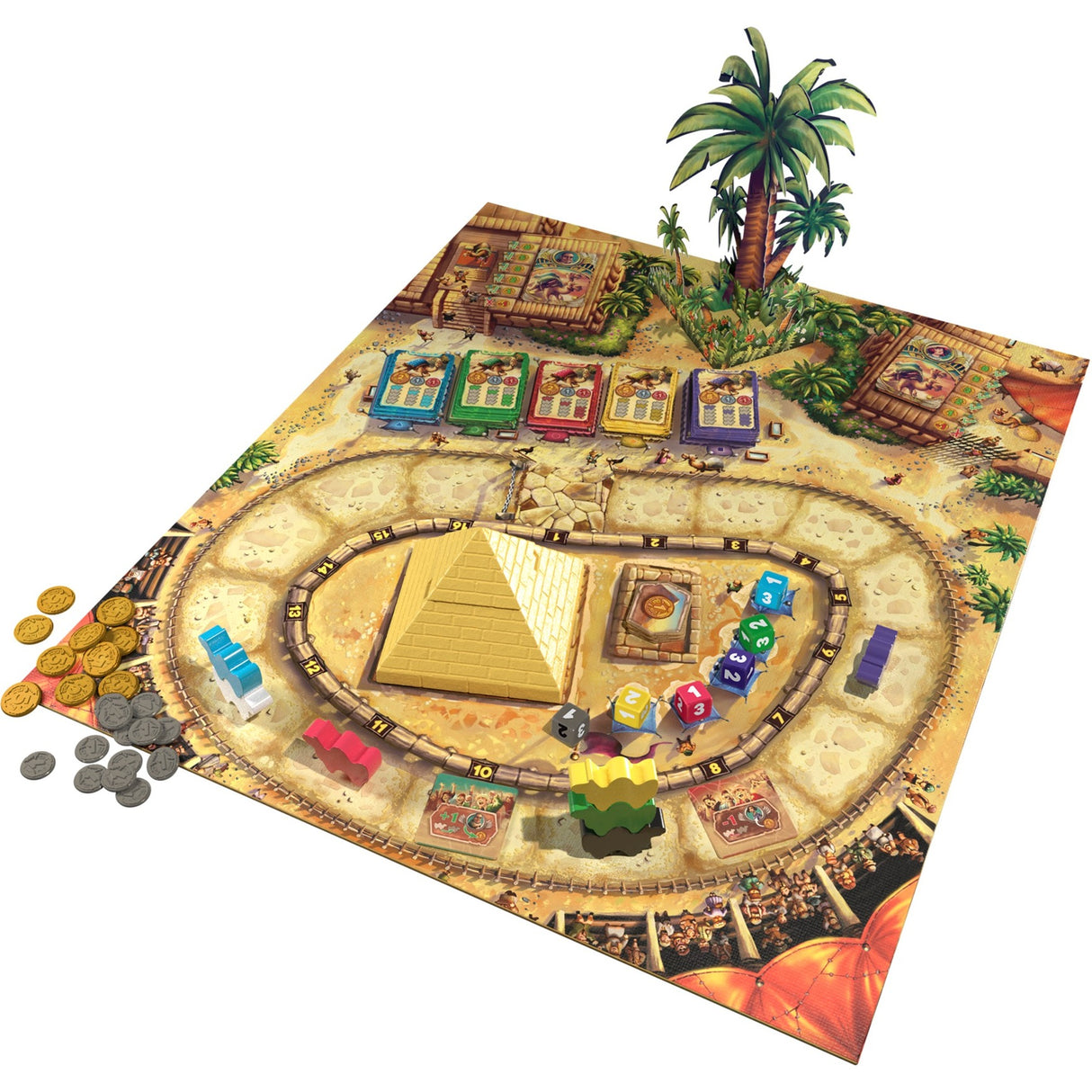 Asmodee eggertspiele camel up - jeu de société course de chameaux - nouvelle édition avec palmier 3D