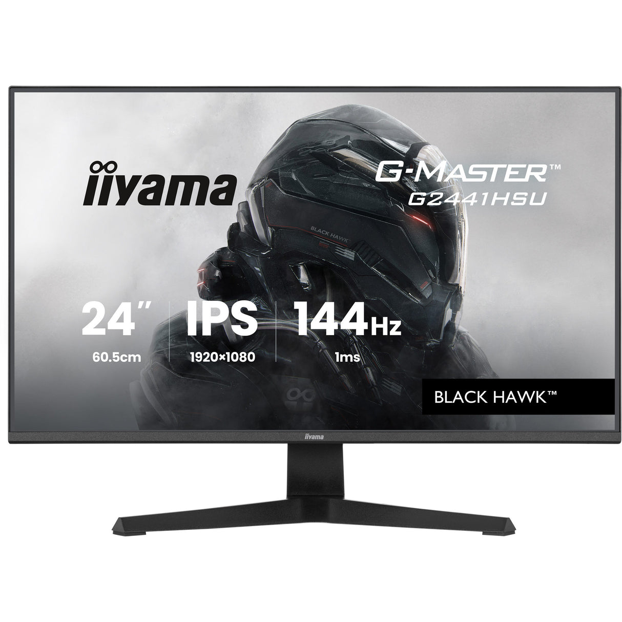 Moniteur de jeu Iiyama G-Master Black Hawk G2441HSU-B1 23,8 (noir, HDMI, DisplayPort, 2x USB-A, USB-B, 144 Hz)