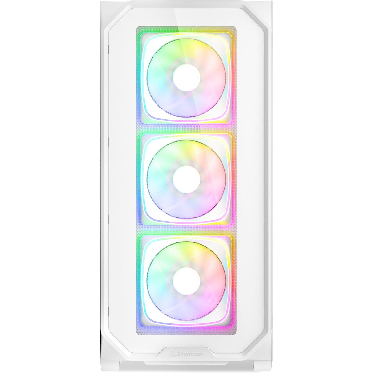 Boîtier tour midi Sharkoon ak5g rgb (blanc | 2x usb-a | 1x usb-c | rgb | verre trempé)
