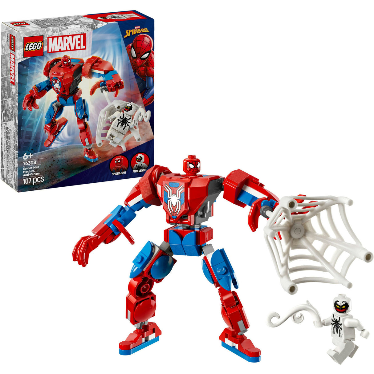 Lego super heros 76308 Le robot Spider-Man contre l'anti-venin