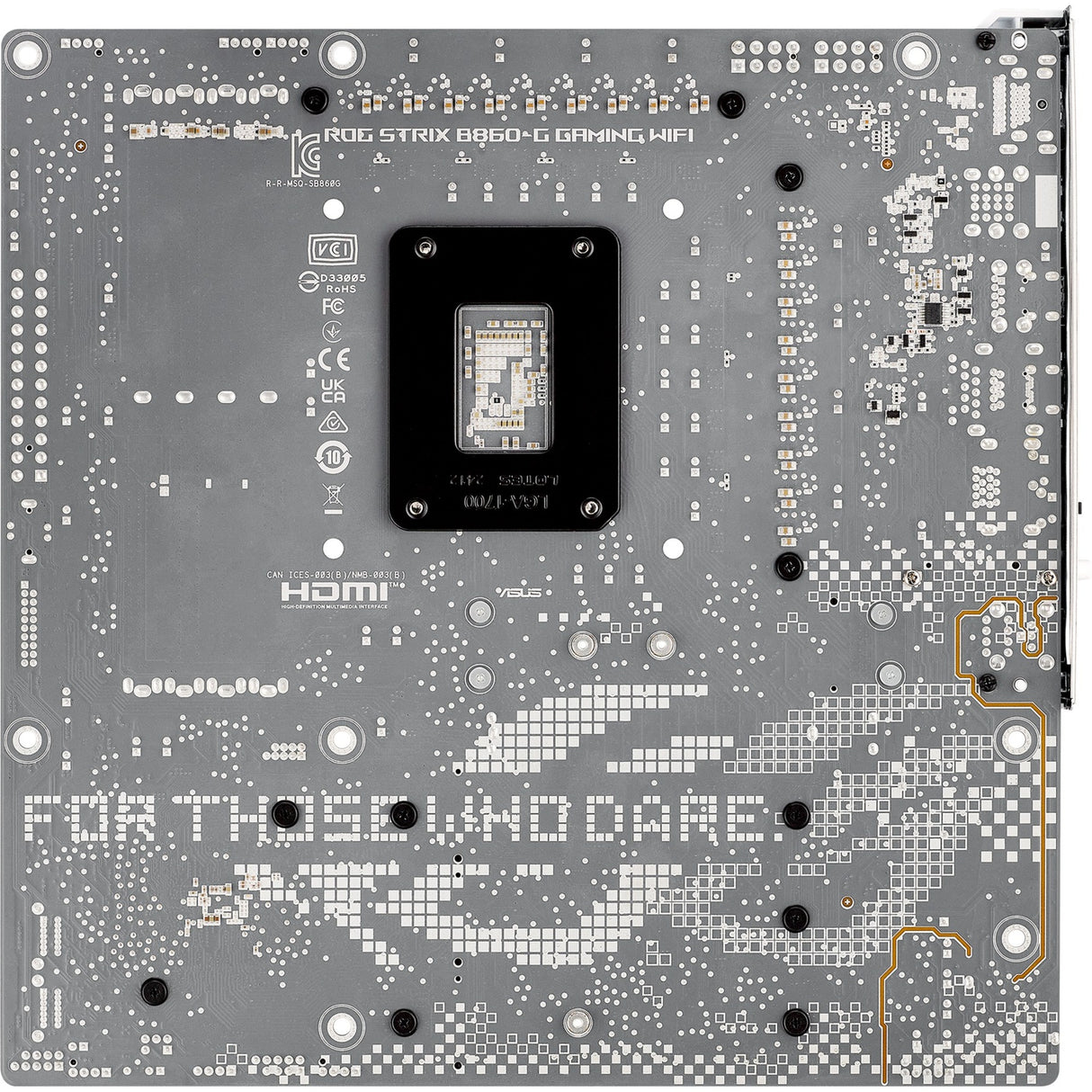 Carte mère Asus ROG Strix B860-G Gaming WiFi Socket 1851 (RAID, 2,5 Go-LAN, WiFi 7, BT, Son, µATX)