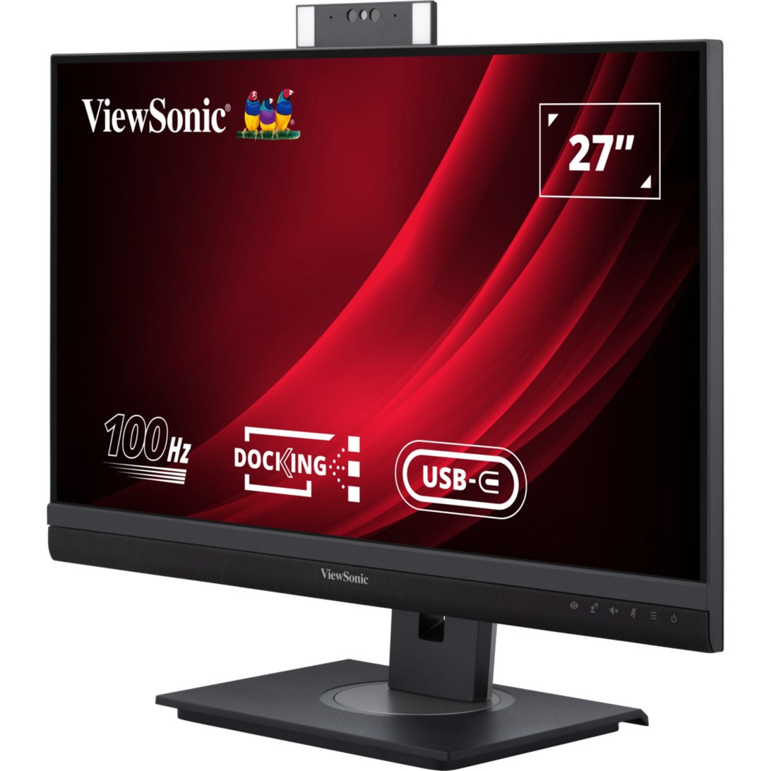 Moniteur d'accueil de vidéoconférence Viewsonic vg2757v-2k 27 (noir (mat) gris, 1x HDMI, 1x port d'affichage, USB-A, USB-C, audio)
