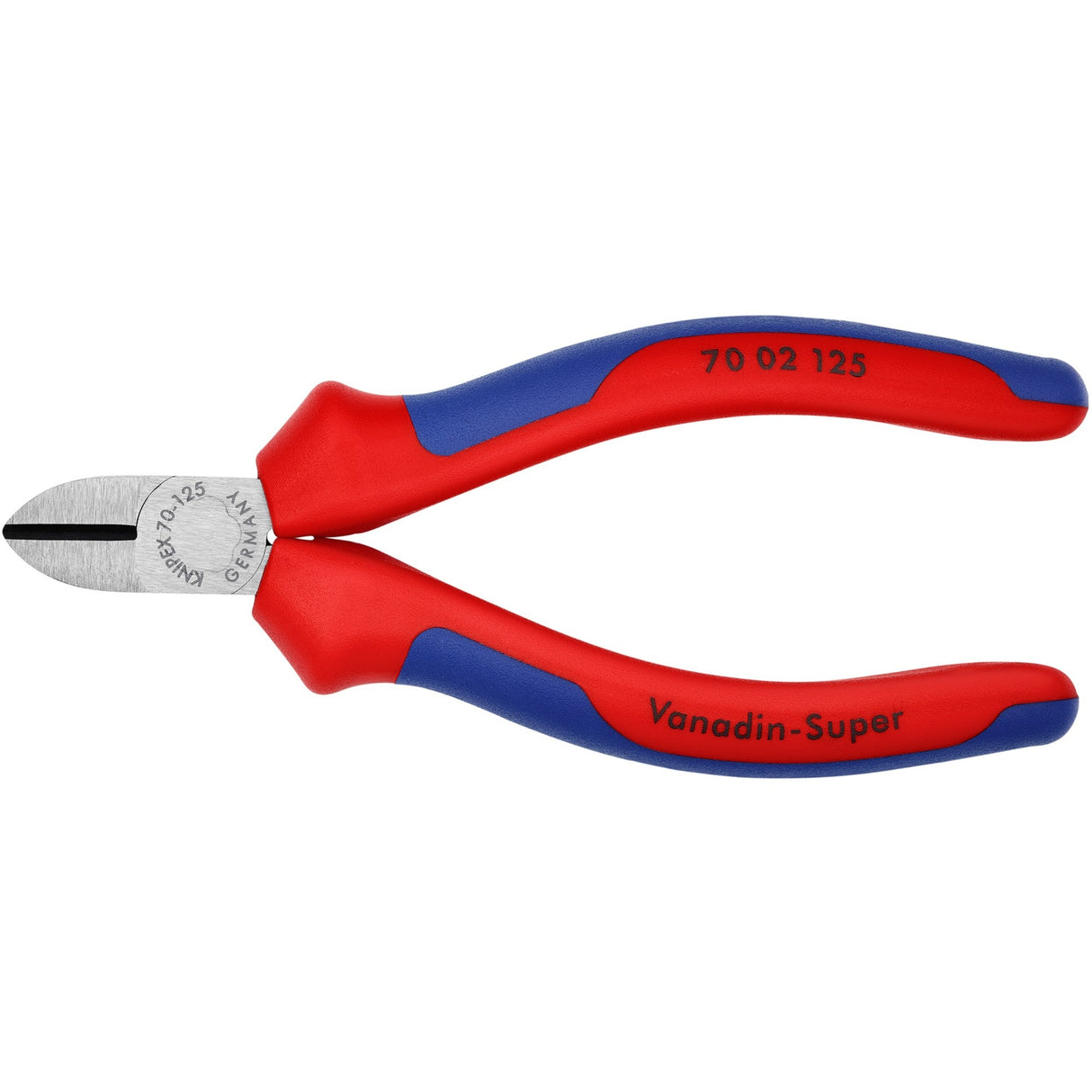 Pince coupante latérale Knipex noire atramentisée avec poignées multi-composants 125 mm - 7002125