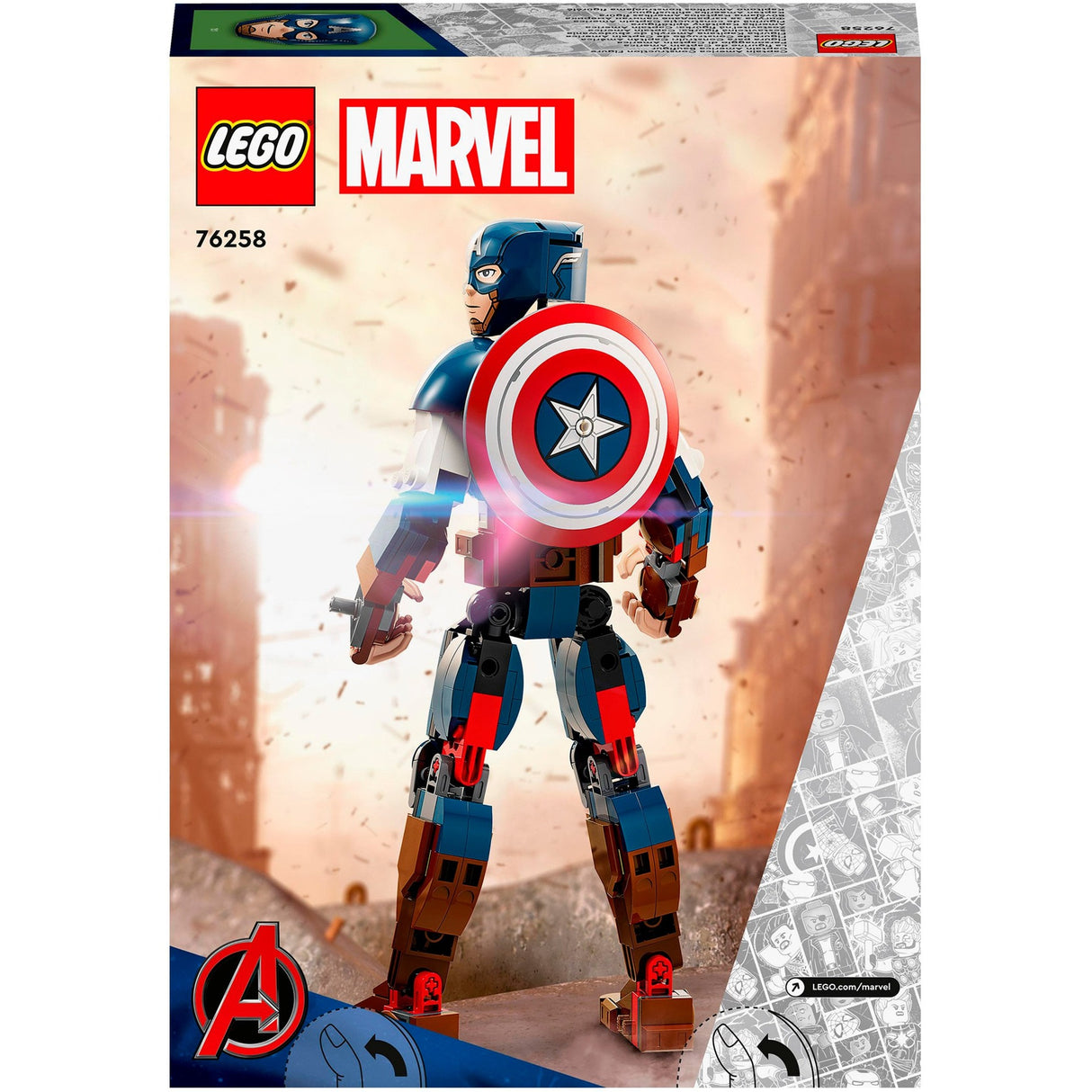 Figurine de construction Lego Super Heros 76258 Captain America