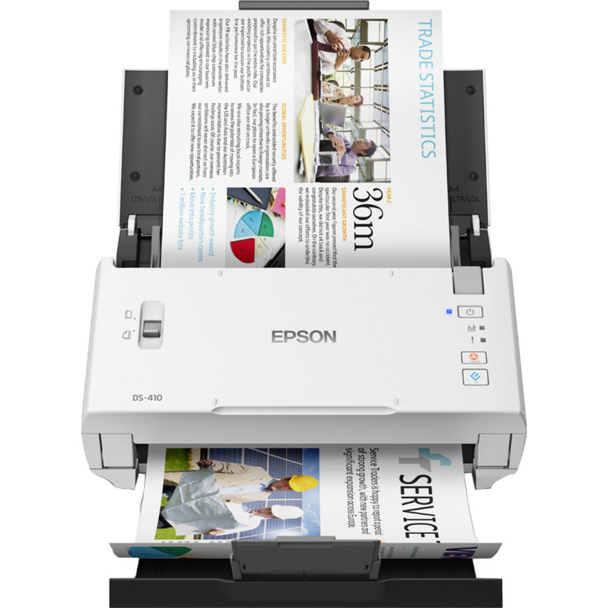 Scanner d'alimentation Epson Workforce DS-410 (blanc noir, USB 2.0)