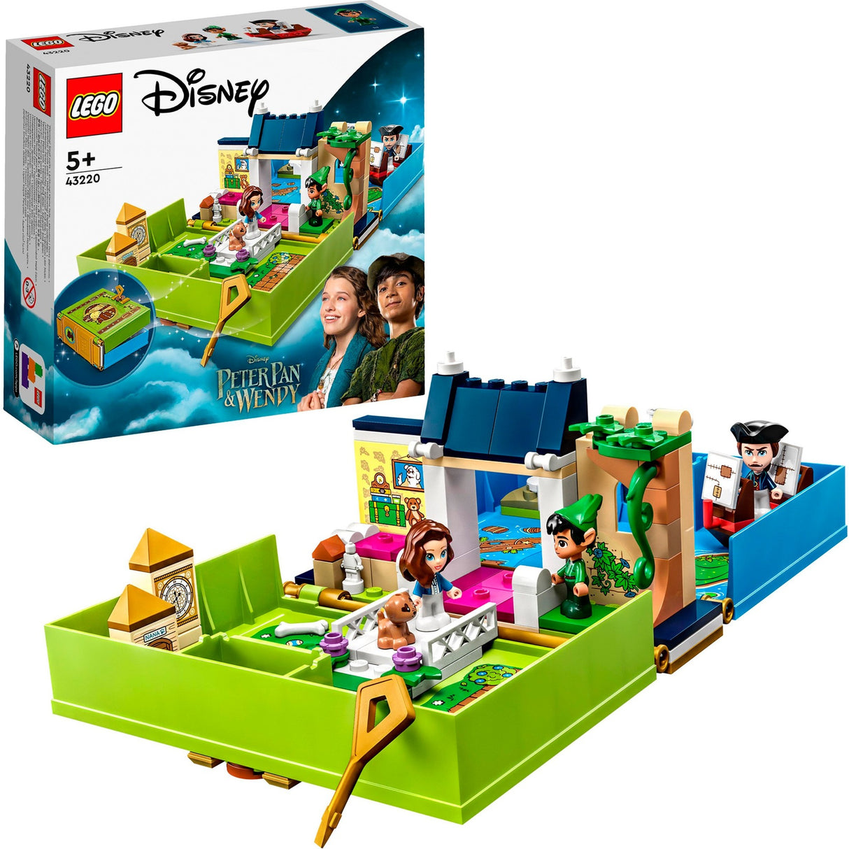 Lego Disney - Jouet de construction d'aventure dans le livre de contes de Peter Pan Wendy (43220)