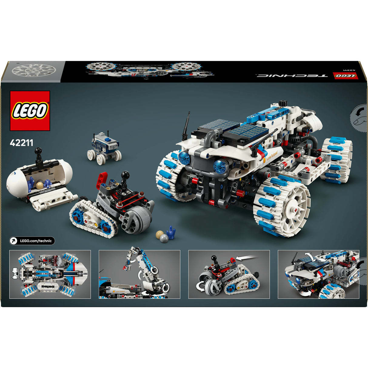 Lego Technic 42211, avant-poste lunaire, véhicule spatial Moon Rover