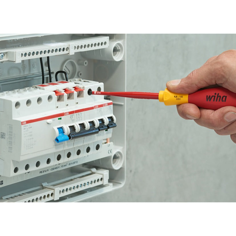 Wiha jeu de tournevis finition douce électrique slimfix (rouge jaune, 6 pièces)