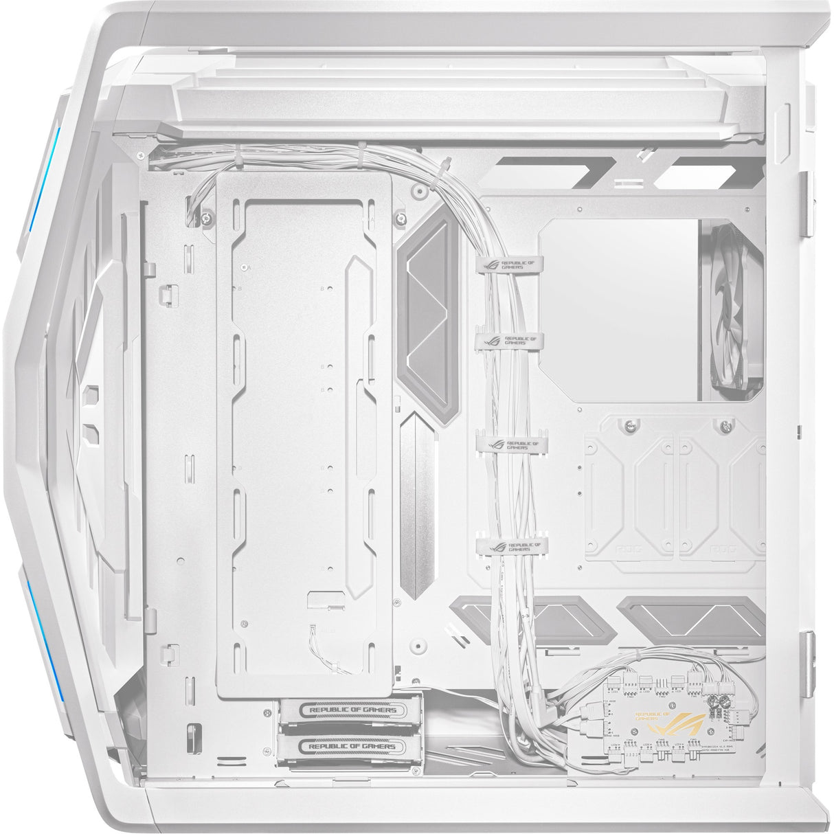 Boîtier grande tour Asus rog hyperion gr701 (blanc | 4x usb-a | 2x usb-c | rgb | verre trempé)