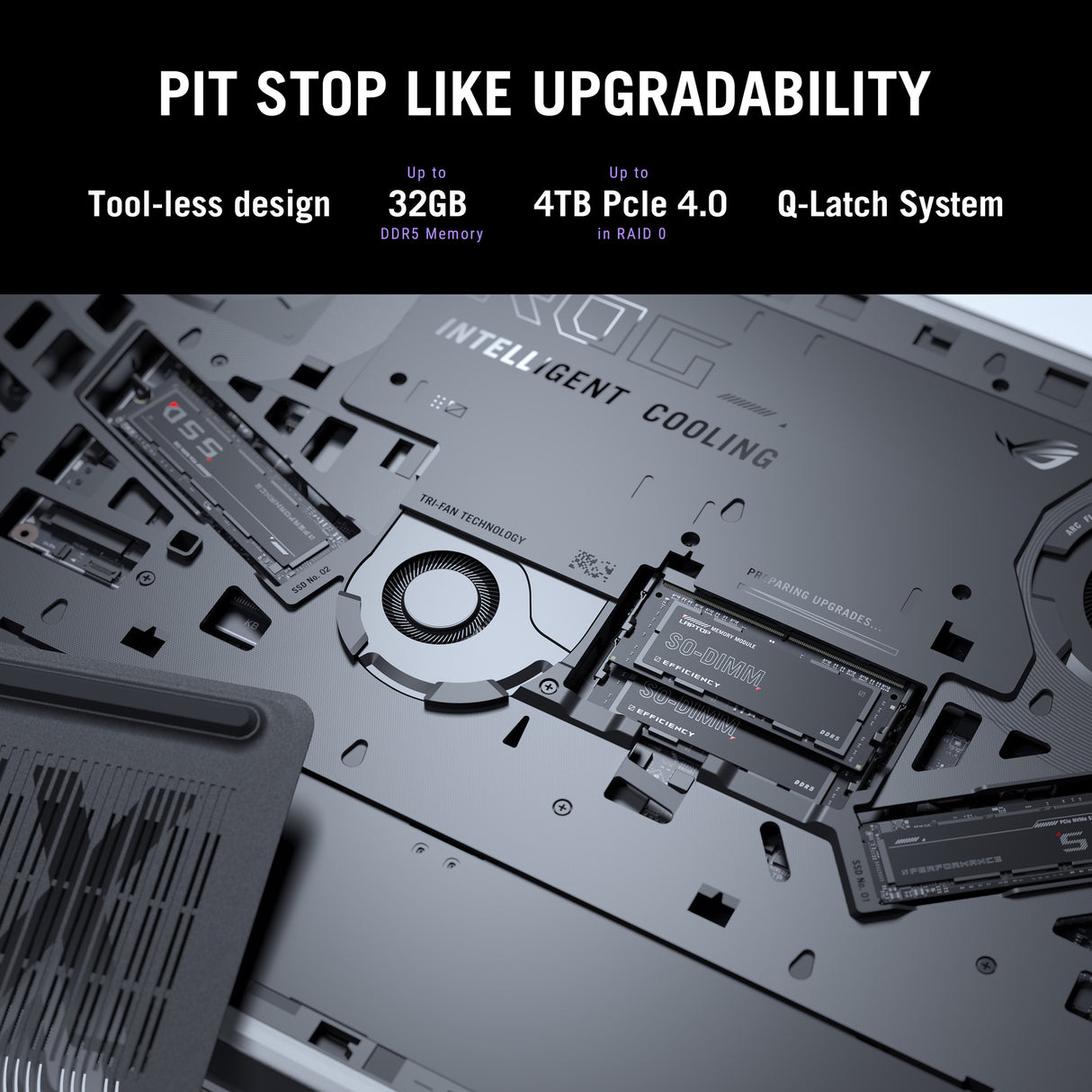 Ordinateur portable de jeu Asus ROG Strix G18 G815LR-S9103W 18 Copilot+ (noir gris | Core Ultra 9 275HX | RTX 5070 Ti | 32 Go | SSD 2 To)