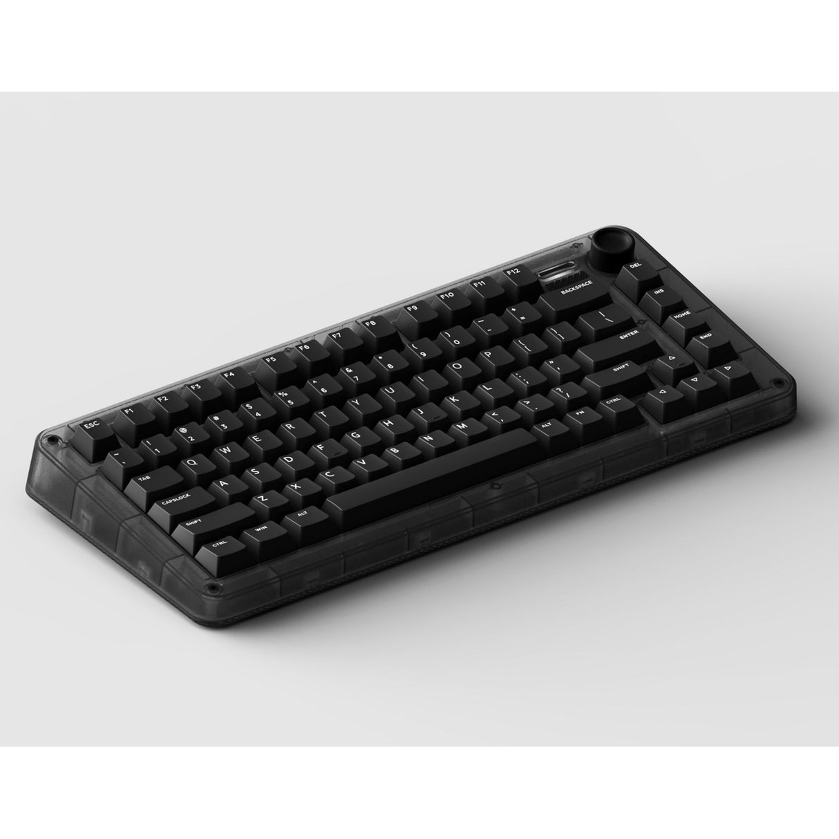 Clavier mécanique sans fil Iqunix zx75 côté obscur (noir, disposition américaine (qwerty), marron gateron, 75 %, LED RVB, remplaçable à chaud, pbt double prise, 2,4 GHz | Bluetooth 5.1 | USB-C)