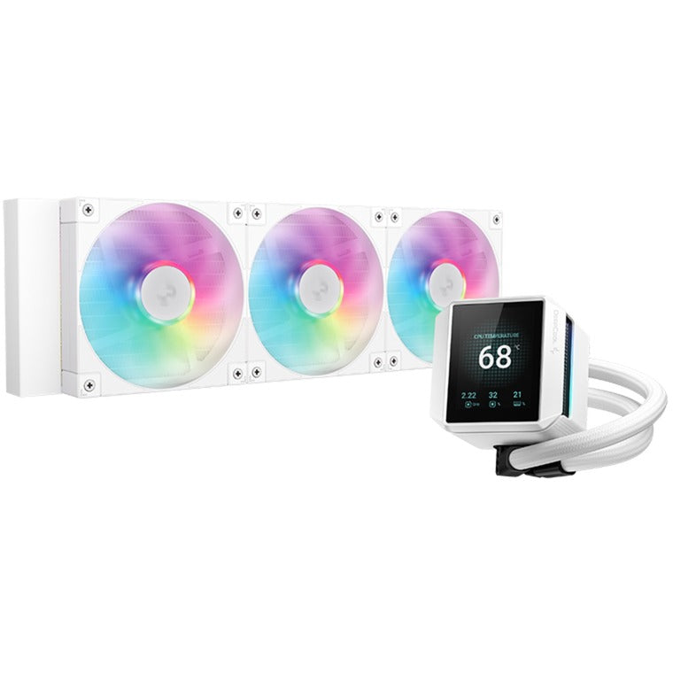 Refroidissement par eau Deepcool mystique 360 argb (blanc, connecteur de ventilateur PWM à 4 broches)