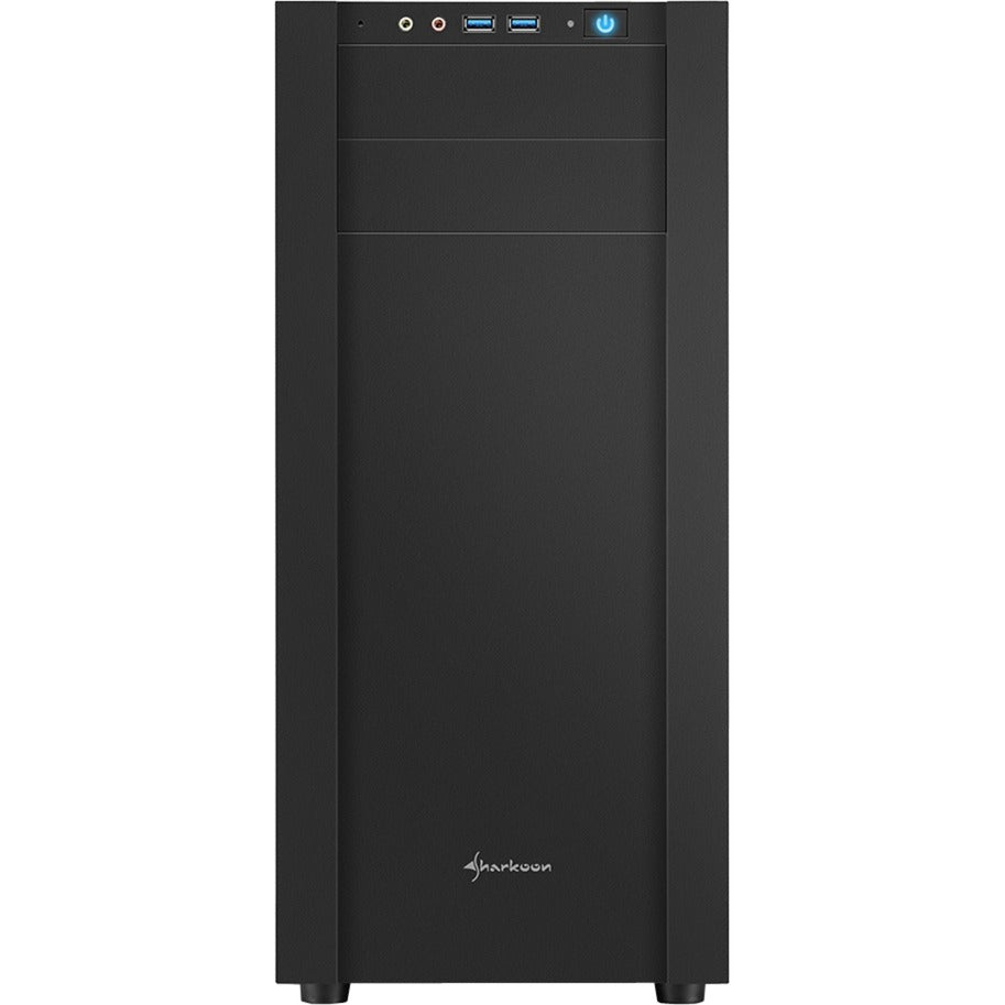 Boîtier tour midi Sharkoon s25-w (noir | 2x USB-A | fenêtre)
